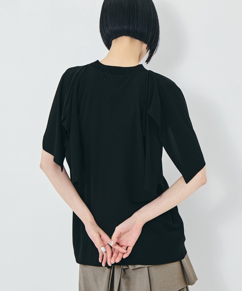 TOGA PULLA（トーガ　プルラ）の「【TOGA PULLA/トーガプルラ】High twist smooth jersey tops/ハイツイストスムースジャージートップス（シャツ/ブラウス・レディース・ホワイト/ブラック・36）」の17枚目の写真
