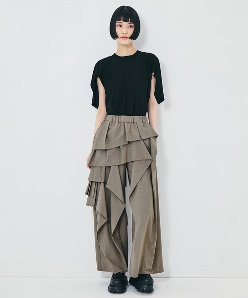 TOGA PULLA（トーガ　プルラ）の「【TOGA PULLA/トーガプルラ】High twist smooth jersey tops/ハイツイストスムースジャージートップス（シャツ/ブラウス・レディース・ホワイト/ブラック・36）」の18枚目の写真