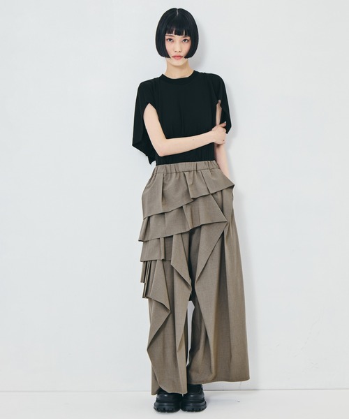TOGA PULLA（トーガ　プルラ）の「【TOGA PULLA/トーガプルラ】High twist smooth jersey tops/ハイツイストスムースジャージートップス（シャツ/ブラウス・レディース・ホワイト/ブラック・36）」の19枚目の写真
