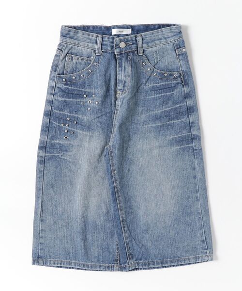 Haze Reverie（ヘイズレヴァリー）の「スタッズハーフデニムパンツ（デニムパンツ・レディース・ブルー・MEDIUM/LARGE）」の15枚目の写真