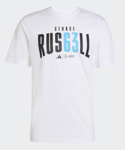 adidas（アディダス）の「Mercedes AMG Petronas Formula 1 Team ジョージ・ラッセル Tシャツ / アディダス adidas（Tシャツ/カットソー・メンズ・ホワイト・X-LARGE/SMALL/MEDIUM/XXXX-LARGE/LARGE/XXX-LARGE）」の5枚目の写真