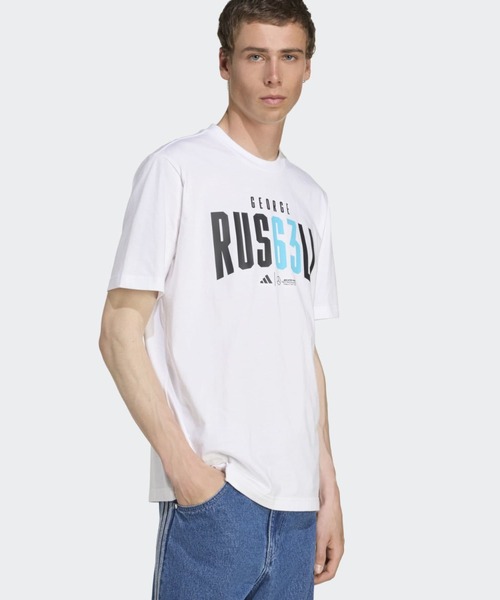adidas（アディダス）の「Mercedes AMG Petronas Formula 1 Team ジョージ・ラッセル Tシャツ / アディダス adidas（Tシャツ/カットソー・メンズ・ホワイト・X-LARGE/SMALL/MEDIUM/XXXX-LARGE/LARGE/XXX-LARGE）」の3枚目の写真