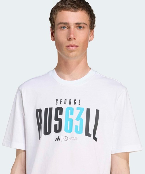adidas（アディダス）の「Mercedes AMG Petronas Formula 1 Team ジョージ・ラッセル Tシャツ / アディダス adidas（Tシャツ/カットソー・メンズ・ホワイト・X-LARGE/SMALL/MEDIUM/XXXX-LARGE/LARGE/XXX-LARGE）」の6枚目の写真