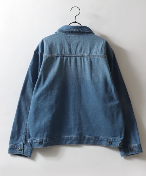 SITRY(シトリー)の「Denim Jacket/ヴィンテージライク デニムジャケット G-ジャン(デニムジャケット・メンズ・ライトグレー/ライトブルー/ネイビー/ブラック・M/L/LL)」の9枚目の写真