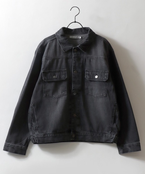 SITRY(シトリー)の「Denim Jacket/ヴィンテージライク デニムジャケット G-ジャン(デニムジャケット・メンズ・ライトグレー/ライトブルー/ネイビー/ブラック・M/L/LL)」の5枚目の写真