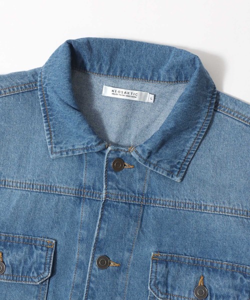 SITRY(シトリー)の「Denim Jacket/ヴィンテージライク デニムジャケット G-ジャン(デニムジャケット・メンズ・ライトグレー/ライトブルー/ネイビー/ブラック・M/L/LL)」の10枚目の写真