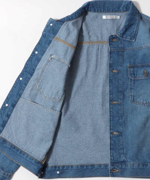 SITRY(シトリー)の「Denim Jacket/ヴィンテージライク デニムジャケット G-ジャン(デニムジャケット・メンズ・ライトグレー/ライトブルー/ネイビー/ブラック・M/L/LL)」の19枚目の写真