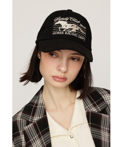 SLY(スライ)の「COTTON HORSE CAP コットンホースキャップ(キャップ・レディース・ブラウン/ブラック・FREE)」の2枚目の写真