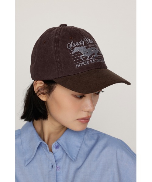 SLY(スライ)の「COTTON HORSE CAP コットンホースキャップ(キャップ・レディース・ブラウン/ブラック・FREE)」の20枚目の写真
