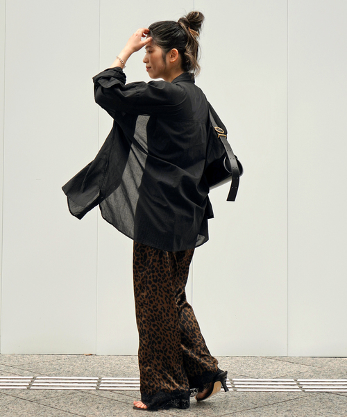 ARCHIVE STANCE(アーカイブスタンス)の「【ARCHIVE STANCE/アーカイブスタンス】lace hem leopard pants(スラックス・レディース・ブラウン・FREE)」の17枚目の写真