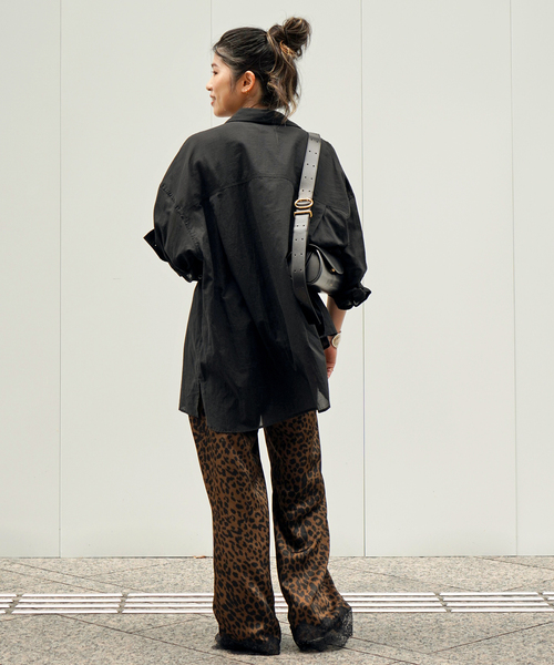 ARCHIVE STANCE(アーカイブスタンス)の「【ARCHIVE STANCE/アーカイブスタンス】lace hem leopard pants(スラックス・レディース・ブラウン・FREE)」の18枚目の写真