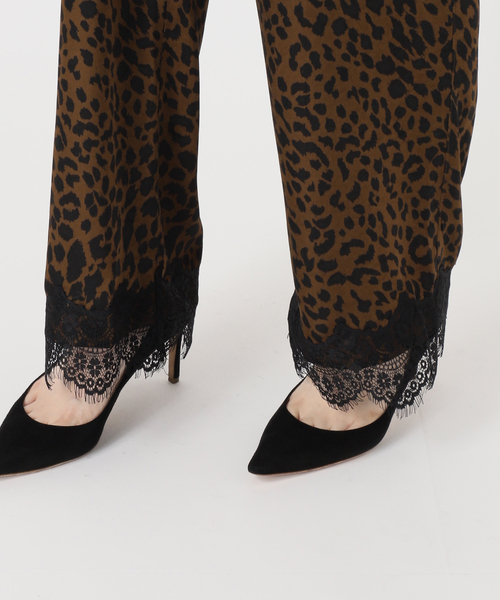 ARCHIVE STANCE(アーカイブスタンス)の「【ARCHIVE STANCE/アーカイブスタンス】lace hem leopard pants(スラックス・レディース・ブラウン・FREE)」の12枚目の写真