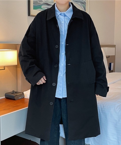 KELVIN（ケルヴァン）の「Minimal Balmacaan Coat ミニマルバルマカーンコート（その他アウター・メンズ・ブラック・MEDIUM/LARGE）」の2枚目の写真