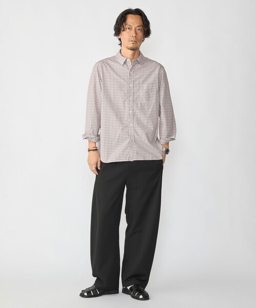SHIPS(シップス)の「SHIPS:〈MADE IN JAPAN〉レギュラーカラー チェック シャツ(シャツ/ブラウス・メンズ・ネイビー/ブラウン系/ライトグリーン・SMALL/MEDIUM/LARGE/X-LARGE)」の6枚目の写真