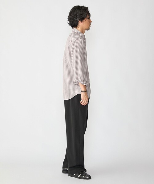 SHIPS(シップス)の「SHIPS:〈MADE IN JAPAN〉レギュラーカラー チェック シャツ(シャツ/ブラウス・メンズ・ネイビー/ブラウン系/ライトグリーン・SMALL/MEDIUM/LARGE/X-LARGE)」の7枚目の写真