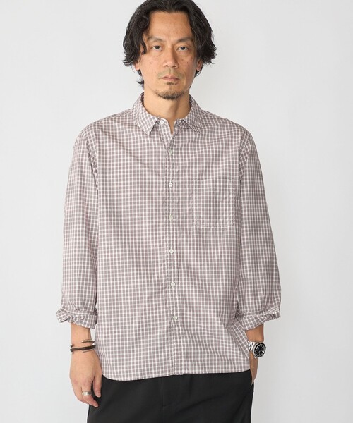 SHIPS(シップス)の「SHIPS:〈MADE IN JAPAN〉レギュラーカラー チェック シャツ(シャツ/ブラウス・メンズ・ネイビー/ブラウン系/ライトグリーン・SMALL/MEDIUM/LARGE/X-LARGE)」の10枚目の写真