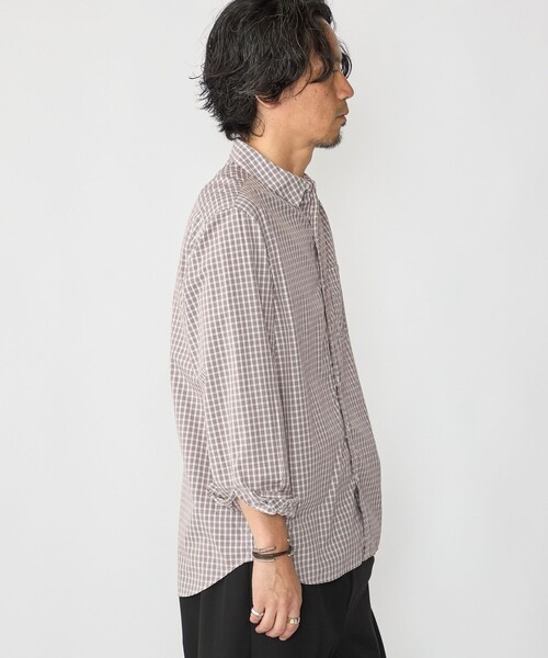 SHIPS(シップス)の「SHIPS:〈MADE IN JAPAN〉レギュラーカラー チェック シャツ(シャツ/ブラウス・メンズ・ネイビー/ブラウン系/ライトグリーン・SMALL/MEDIUM/LARGE/X-LARGE)」の11枚目の写真