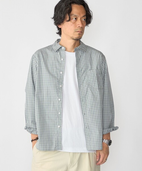 SHIPS(シップス)の「SHIPS:〈MADE IN JAPAN〉レギュラーカラー チェック シャツ(シャツ/ブラウス・メンズ・ネイビー/ブラウン系/ライトグリーン・SMALL/MEDIUM/LARGE/X-LARGE)」の13枚目の写真