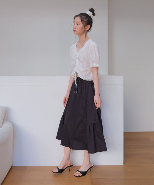 MOUI(モウイ)の「Roa banding maxi skirt (BLACK)(スカート・レディース・その他・FREE)」の3枚目の写真