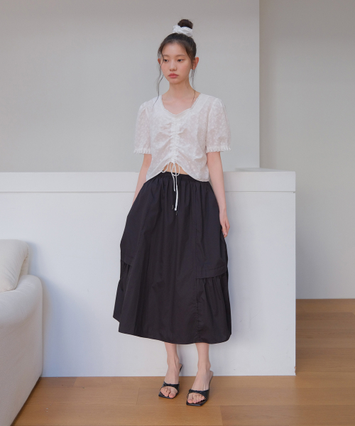 MOUI(モウイ)の「Roa banding maxi skirt (BLACK)(スカート・レディース・その他・FREE)」の4枚目の写真