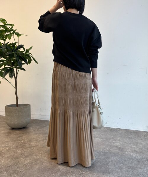 Jena espace merveilleux（ジェナ　エスパスメルヴェイユ）の「袖ビハイメッシュカーディガン（ニット/セーター・レディース・アイボリー/レッド/キャメル/ブラック/グレー・FREE）」の22枚目の写真