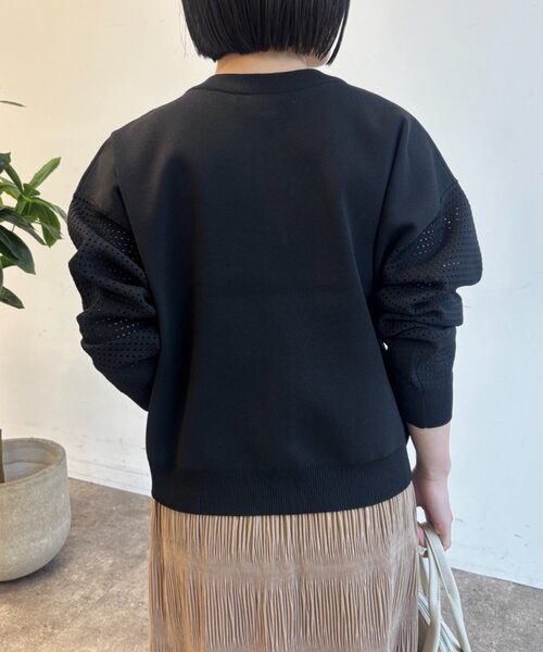 Jena espace merveilleux（ジェナ　エスパスメルヴェイユ）の「袖ビハイメッシュカーディガン（ニット/セーター・レディース・アイボリー/レッド/キャメル/ブラック/グレー・FREE）」の19枚目の写真