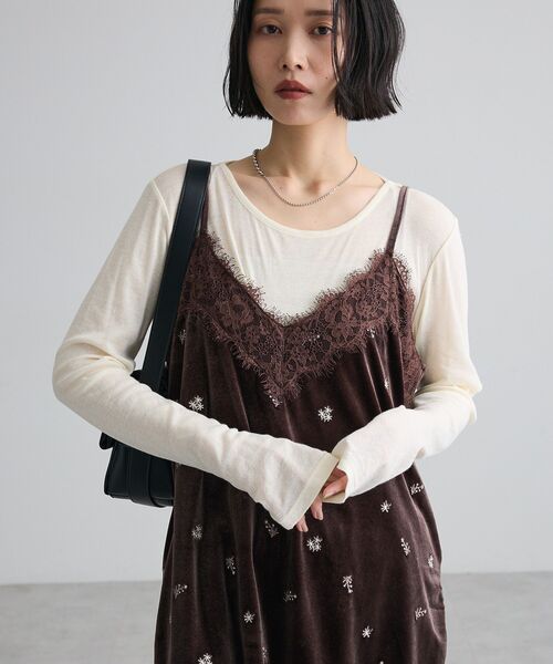 Green Parks(グリーンパークス)の「シアーロンTEE(Tシャツ/カットソー・レディース・ライトグレー/ホワイト系その他2/カーキ/ホワイト/ブラック・FREE)」の20枚目の写真