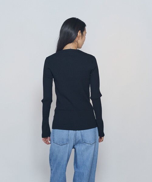 1er Arrondissement(プルミエアロンディスモン)の「ワイドリブスキニーカーディガン(カーディガン/ボレロ・レディース・グレー/ブラック・FREE)」の6枚目の写真