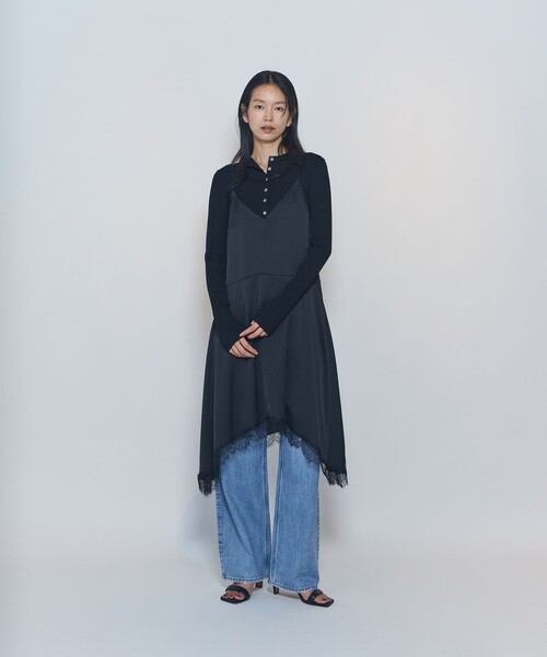 1er Arrondissement(プルミエアロンディスモン)の「ワイドリブスキニーカーディガン(カーディガン/ボレロ・レディース・グレー/ブラック・FREE)」の12枚目の写真