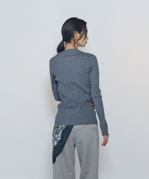 1er Arrondissement(プルミエアロンディスモン)の「ワイドリブスキニーカーディガン(カーディガン/ボレロ・レディース・グレー/ブラック・FREE)」の14枚目の写真