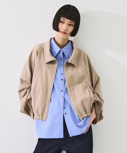 STUDIOUS(ステュディオス)の「【STUDIOUS/ステュディオス】Harrington Blouson/ハリントンブルゾン/軽量/マルチウェイ(ブルゾン・レディース・ブラック/ベージュ・FREE)」の12枚目の写真