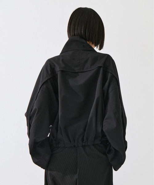 STUDIOUS(ステュディオス)の「【STUDIOUS/ステュディオス】Harrington Blouson/ハリントンブルゾン/軽量/マルチウェイ(ブルゾン・レディース・ブラック/ベージュ・FREE)」の9枚目の写真
