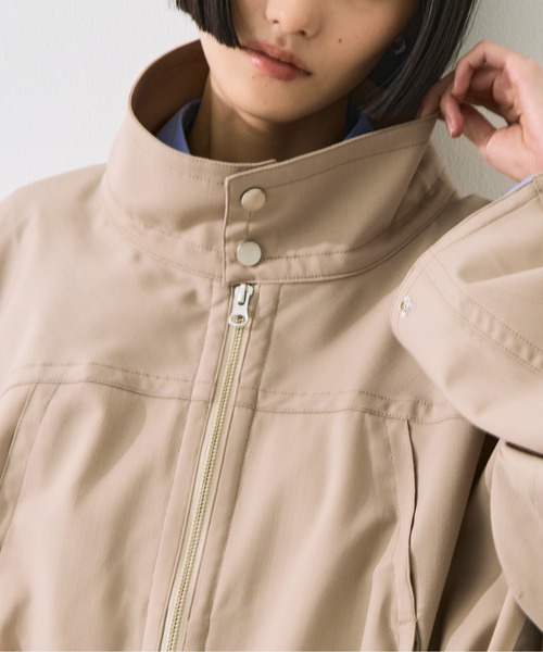 STUDIOUS(ステュディオス)の「【STUDIOUS/ステュディオス】Harrington Blouson/ハリントンブルゾン/軽量/マルチウェイ(ブルゾン・レディース・ブラック/ベージュ・FREE)」の20枚目の写真