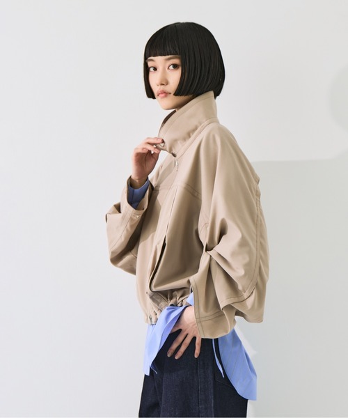 STUDIOUS(ステュディオス)の「【STUDIOUS/ステュディオス】Harrington Blouson/ハリントンブルゾン/軽量/マルチウェイ(ブルゾン・レディース・ブラック/ベージュ・FREE)」の18枚目の写真