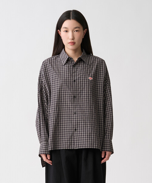 DANTON(ダントン)の「Women's Nylon Taffeta Regular Collar Shirt(シャツ/ブラウス・レディース・ブラック系その他/ブラウン系その他/ブルー系その他5・34/36)」の4枚目の写真