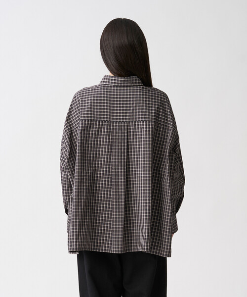 DANTON(ダントン)の「Women's Nylon Taffeta Regular Collar Shirt(シャツ/ブラウス・レディース・ブラック系その他/ブラウン系その他/ブルー系その他5・34/36)」の6枚目の写真