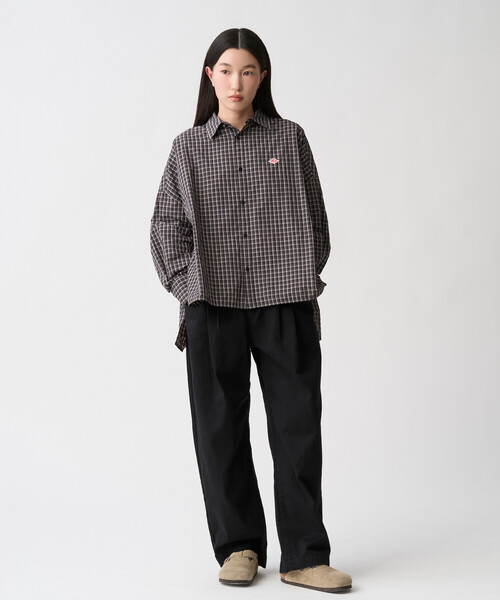 DANTON(ダントン)の「Women's Nylon Taffeta Regular Collar Shirt(シャツ/ブラウス・レディース・ブラック系その他/ブラウン系その他/ブルー系その他5・34/36)」の7枚目の写真