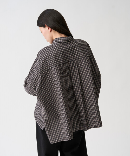 DANTON(ダントン)の「Women's Nylon Taffeta Regular Collar Shirt(シャツ/ブラウス・レディース・ブラック系その他/ブラウン系その他/ブルー系その他5・34/36)」の9枚目の写真