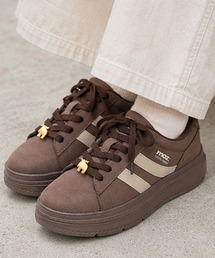 【moz SWEDEN LAGOM】モズ エルクチャーム 厚底コートスニーカー