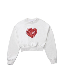 LOTSYOU_The Friends Heart Candy Sweat Shirt White