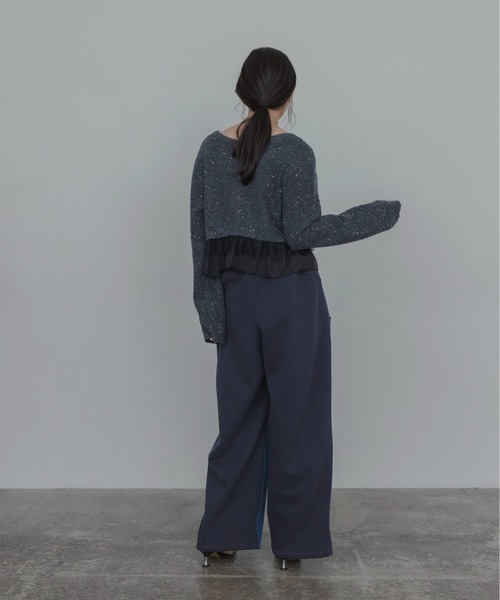 Eimee Law(エイミーロウ)の「ビーズエンブロイダリーデニムパンツ(デニムパンツ・レディース・ブルー/ブラウン/ブラック・MEDIUM)」の5枚目の写真