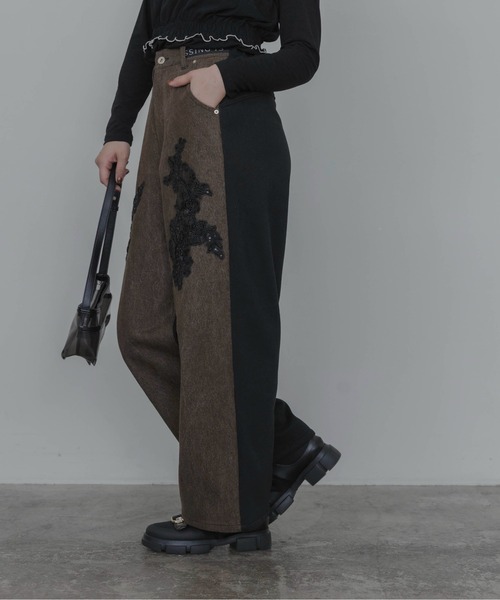 Eimee Law(エイミーロウ)の「ビーズエンブロイダリーデニムパンツ(デニムパンツ・レディース・ブルー/ブラウン/ブラック・MEDIUM)」の12枚目の写真