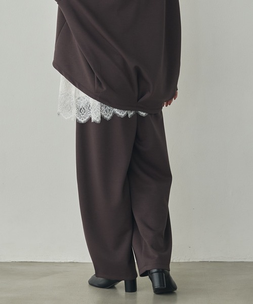 hunch(ハンチ)の「とろみダンボール カーヴィパンツ(その他パンツ・レディース・ブラック/チャコールグレー/グリーン・FREE)」の16枚目の写真