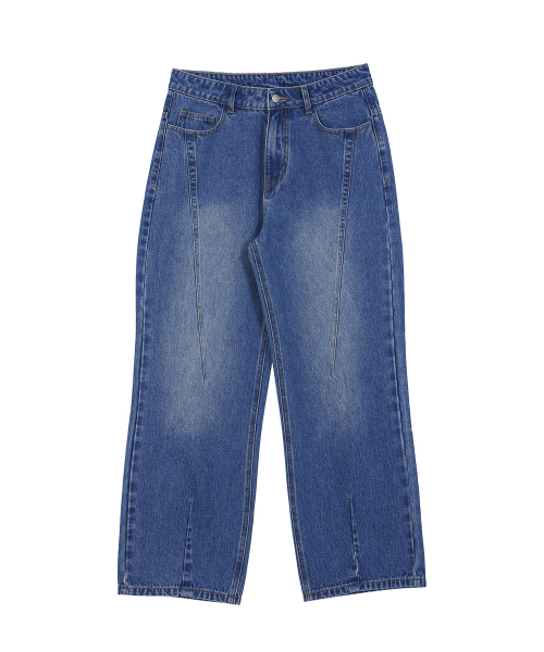 MAKEITTO（メイキット）の「セミワイドダートデニムパンツ_ブルー（デニムパンツ・メンズ・その他・SMALL/MEDIUM/LARGE/X-LARGE）」の4枚目の写真