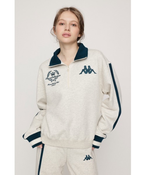 SLY(スライ)の「KAPPA x SLY HALF ZIP SW TOPS カッパスライハーフジップスウェットトップス 秋服(スウェット・レディース・ネイビー/ホワイト系その他2・FREE)」の6枚目の写真