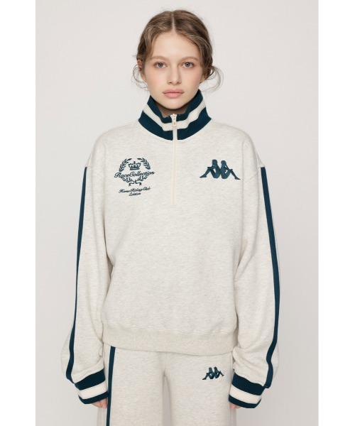 SLY(スライ)の「KAPPA x SLY HALF ZIP SW TOPS カッパスライハーフジップスウェットトップス 秋服(スウェット・レディース・ネイビー/ホワイト系その他2・FREE)」の8枚目の写真