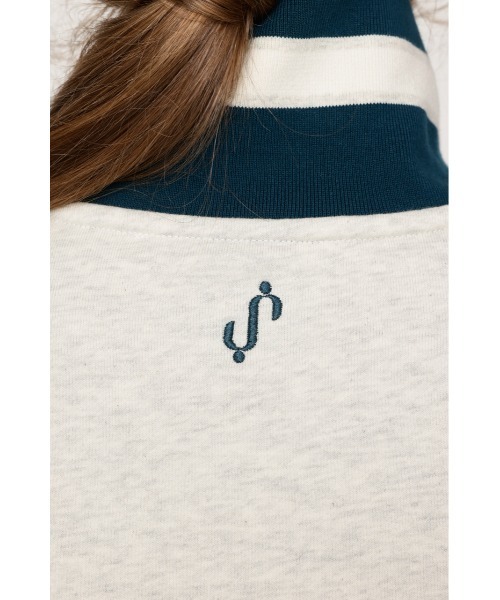 SLY(スライ)の「KAPPA x SLY HALF ZIP SW TOPS カッパスライハーフジップスウェットトップス 秋服(スウェット・レディース・ネイビー/ホワイト系その他2・FREE)」の11枚目の写真