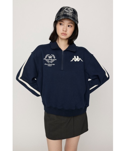 SLY(スライ)の「KAPPA x SLY HALF ZIP SW TOPS カッパスライハーフジップスウェットトップス 秋服(スウェット・レディース・ネイビー/ホワイト系その他2・FREE)」の17枚目の写真