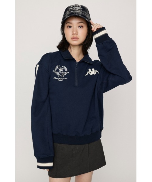 SLY(スライ)の「KAPPA x SLY HALF ZIP SW TOPS カッパスライハーフジップスウェットトップス 秋服(スウェット・レディース・ネイビー/ホワイト系その他2・FREE)」の21枚目の写真
