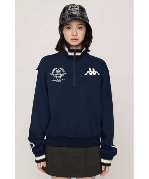 SLY(スライ)の「KAPPA x SLY HALF ZIP SW TOPS カッパスライハーフジップスウェットトップス 秋服(スウェット・レディース・ネイビー/ホワイト系その他2・FREE)」の22枚目の写真